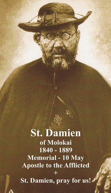 St. Damien of Molokai Prayer Card